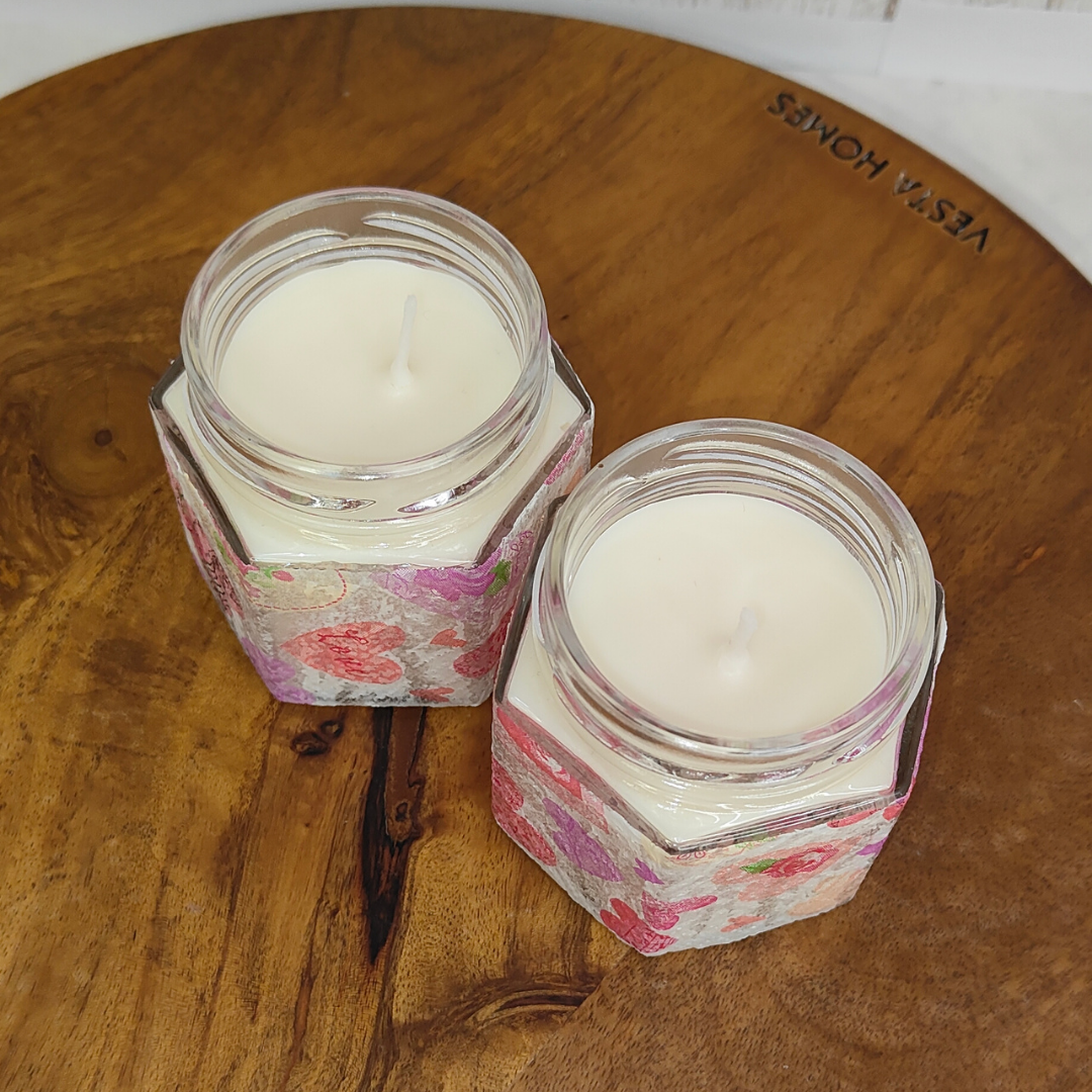 Ylang Ylang Ocean Waves Rosewood Candle – Soy Wax Candle - Set of 2